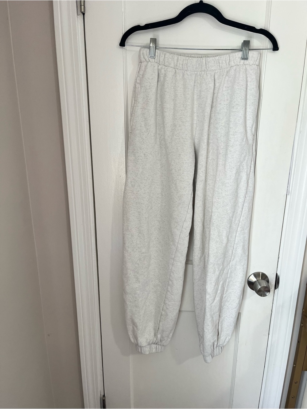 Brandy Melville Soft White Jogger Sweat Pants